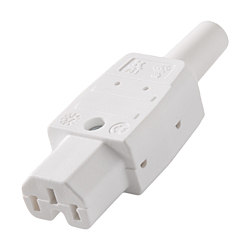IEC C15 Rewireable Connector White
