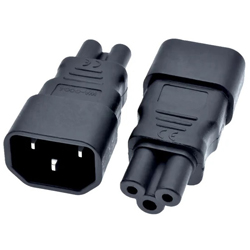 IEC C14 to C5 Cloverleaf Adapter