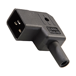 IEC C20 Left Angled Rewireable Connector