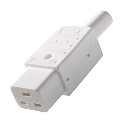 IEC C19 Rewireable Connector White