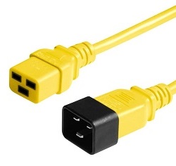 IEC C19 to C20 Power Cable Yellow